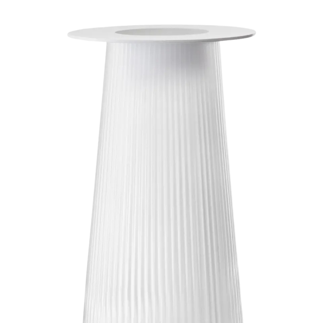 Beacon Lantern/Vase H11.75in White/Chalk White