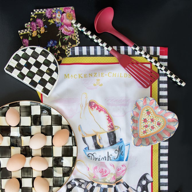 Black Flower Market Cocktail Paper Napkins