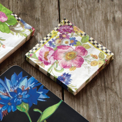 White Flower Market Cocktail Paper Napkins