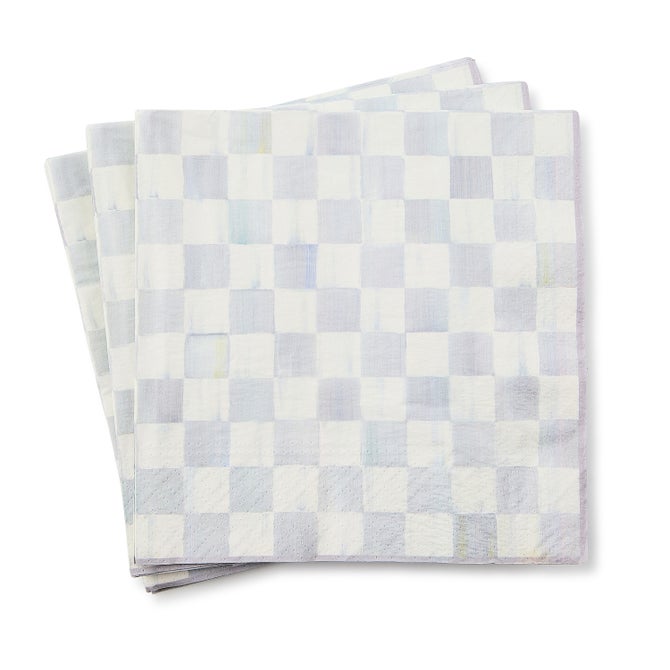 Sterling Check Dinner Paper Napkins