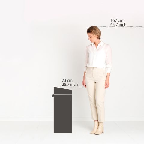 Touch Trash Can New, 40L Matte Steel Fingerprint Proof