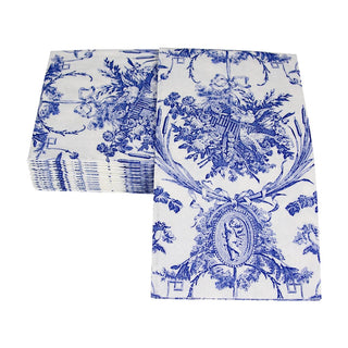 Romantic Toile Blue Guest Towel Napkins