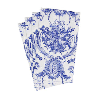 Romantic Toile Blue Guest Towel Napkins