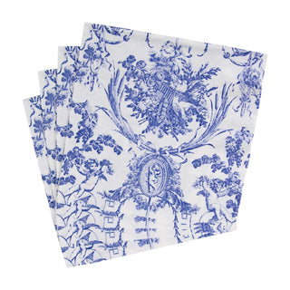 Romantic Toile Blue Luncheon Napkins