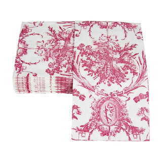 Romantic Toile Rose Guest Towel Napkins