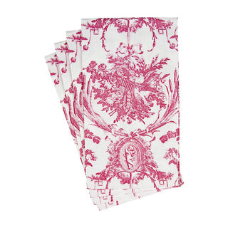 Romantic Toile Rose Guest Towel Napkins