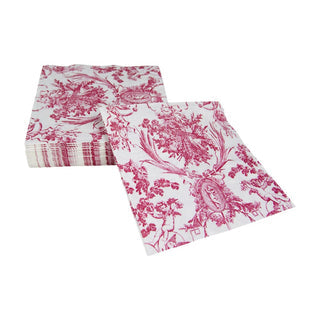 Romantic Toile Rose Luncheon Napkins