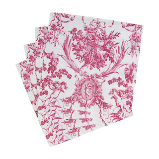 Romantic Toile Rose Luncheon Napkins