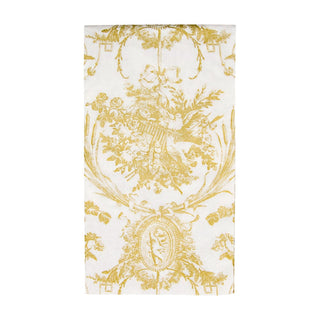 Romantic Toile Gold Guest Towel Napkins