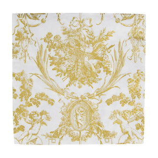 Romantic Toile Gold Luncheon Napkins