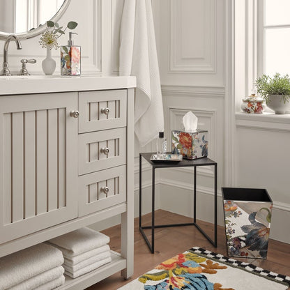 White Flower Market Standard Bath Rug