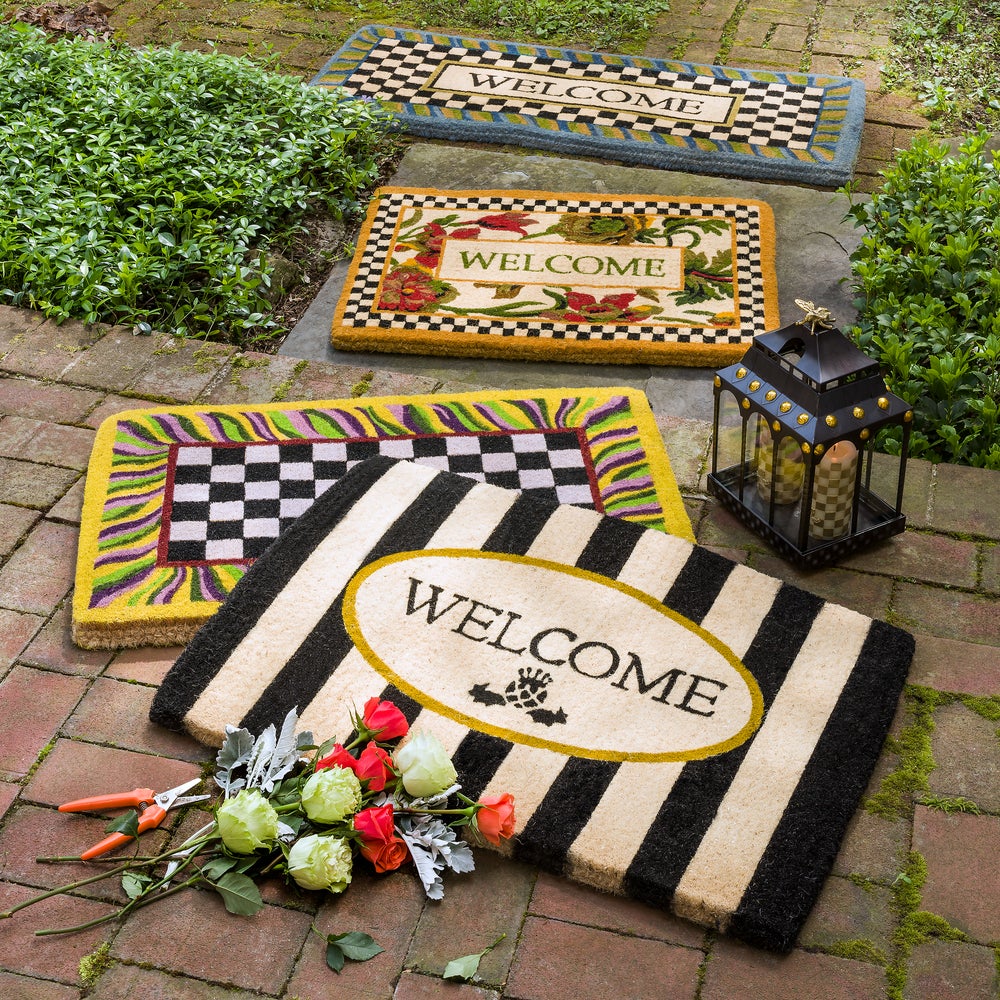 Welcome Awning Stripe Entrance Mat