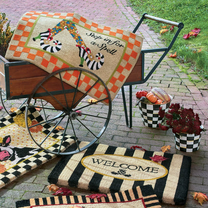 Welcome Awning Stripe Entrance Mat