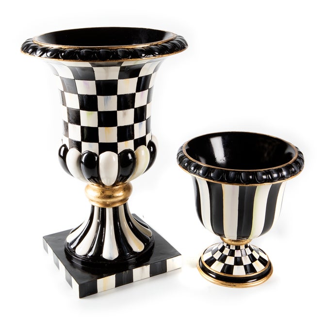 Courtly Stripe Tabletop Urn