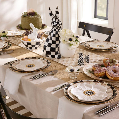 White Rabbit Ceramic Dessert Plates, Set of 4