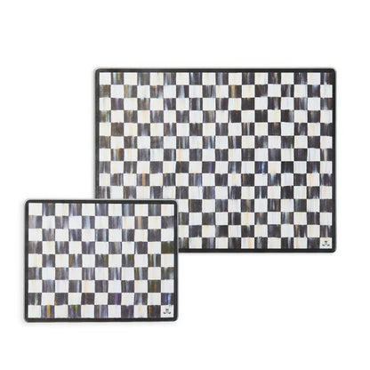 Courtly Check Glass Cutting Boards, Set of 2