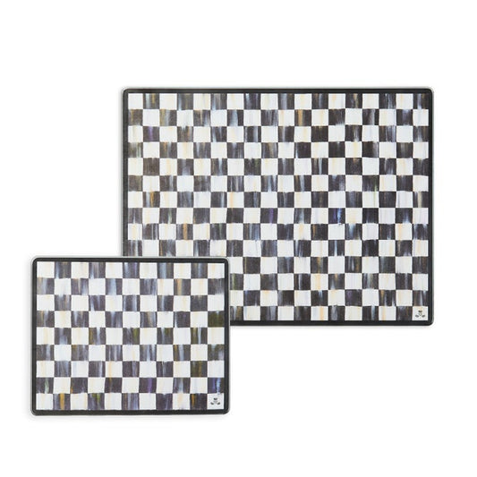 Courtly Check Glass Cutting Boards, Set of 2