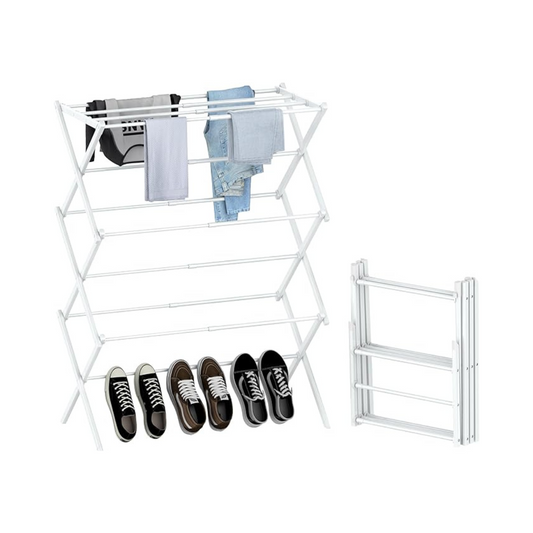 3 Tier Clothes Drying Rack - White -