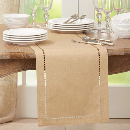 Laser-Cut Hemstitch Runner 14x108