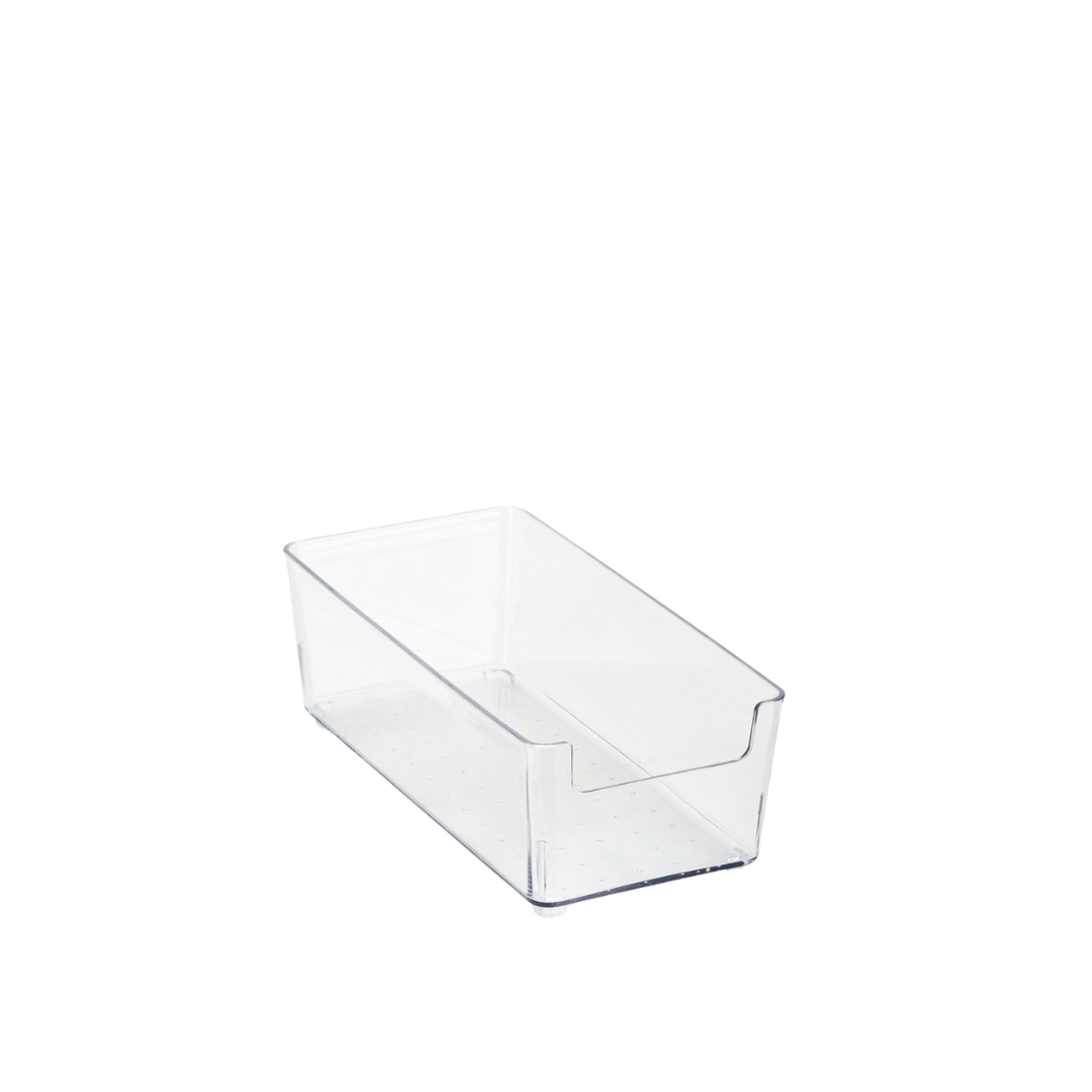 N&T 3pk Small Rectangle Storage Bins 110Gg PET Clear