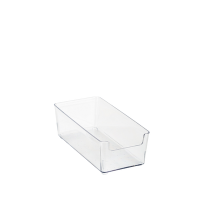 N&T 3pk Small Rectangle Storage Bins 110Gg PET Clear