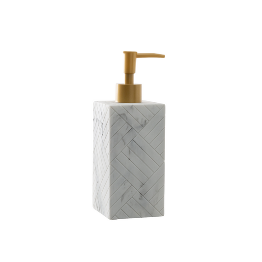 Tripoli Lotion Resin Herringbone Grey Marble