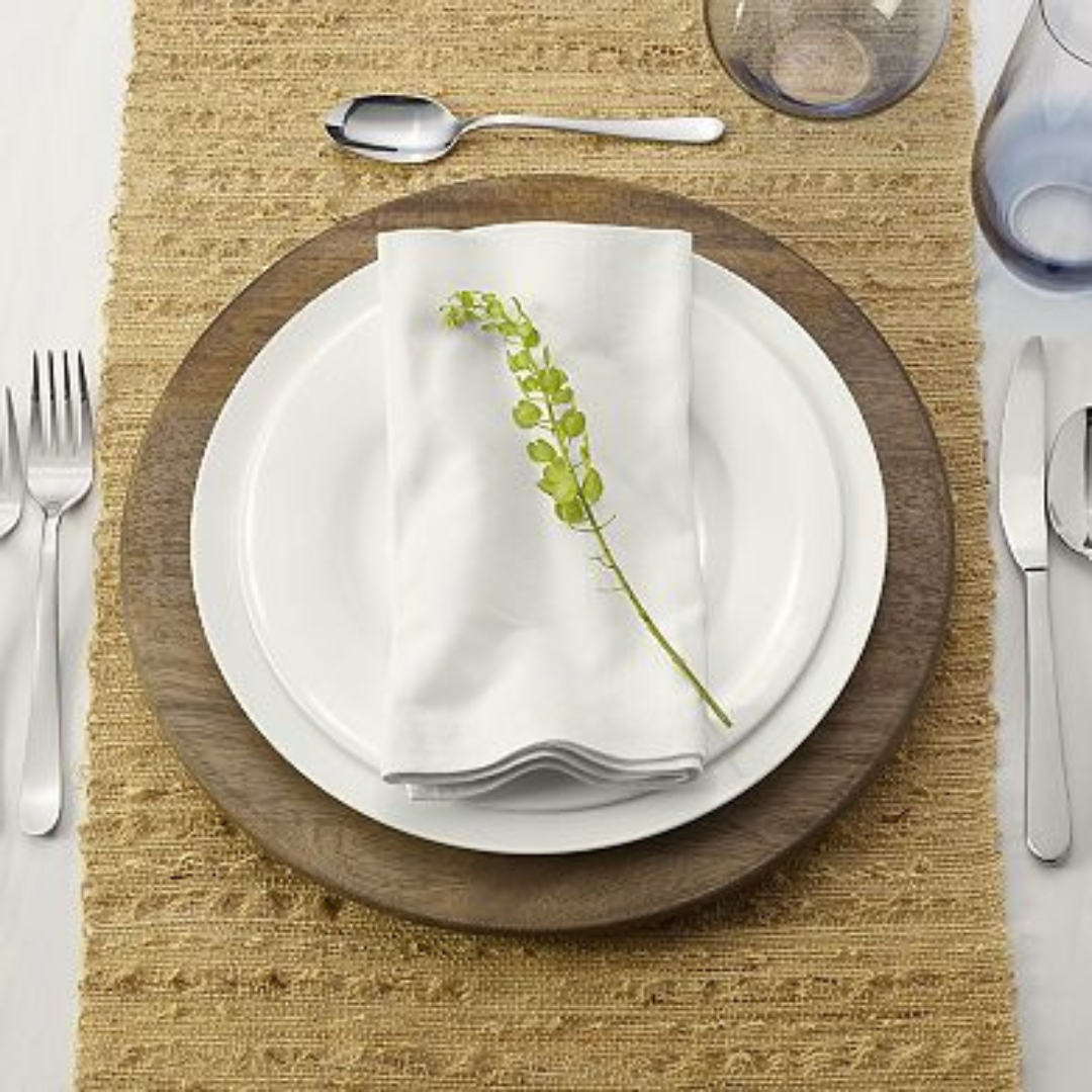Round Charger Plates, Set of 4