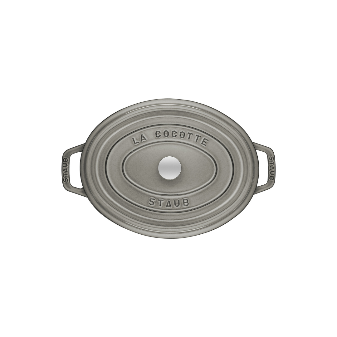 Cast Iron Oval Cocotte 31cm - Graphite Grey
