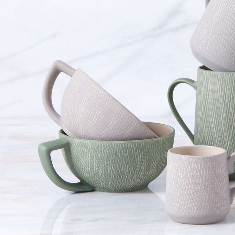 Sterling Crosshatch Latte Mug