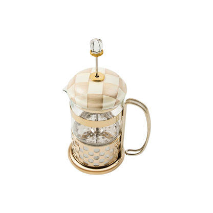 Mocha Check French Press