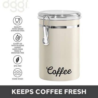 Stainless Steel "COFFEE" Clamp Canister