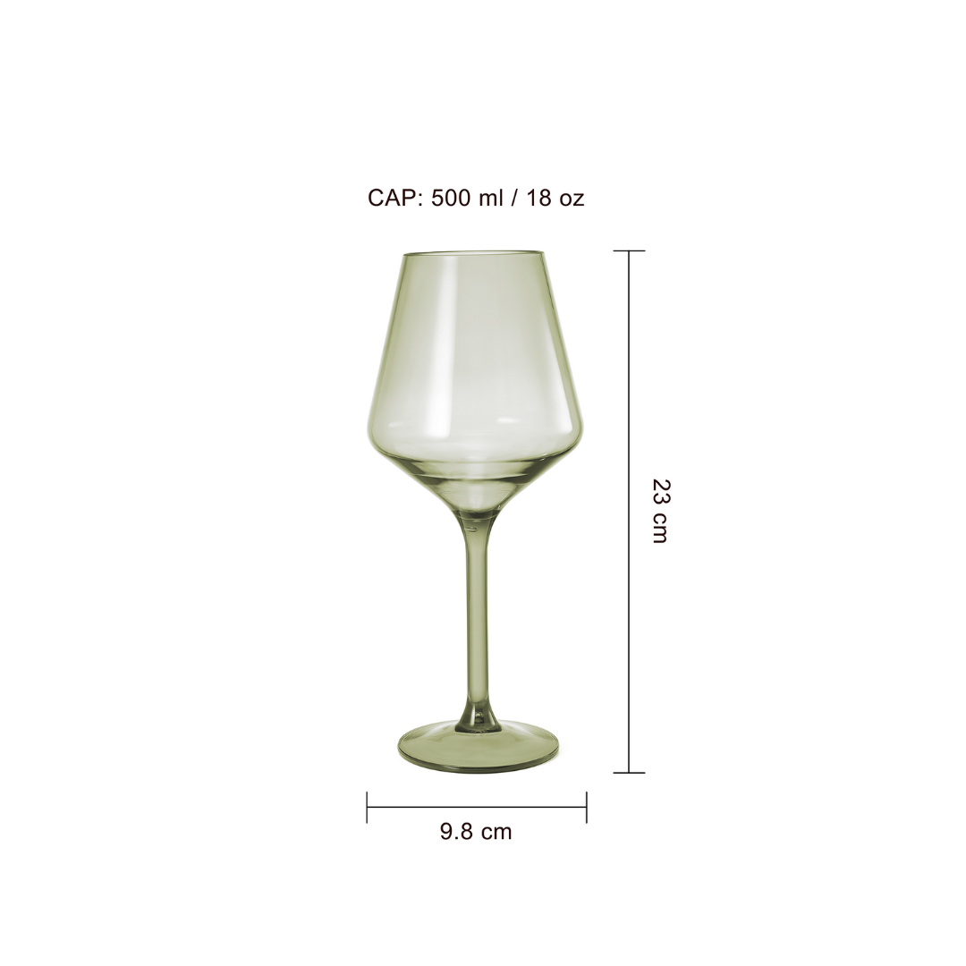 Set of 6 European-style crystal wine glasses