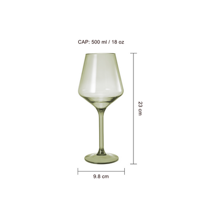 Set of 6 European-style crystal wine glasses