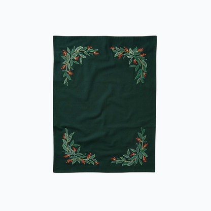 Willowberry Embroidered Holiday Tea Towel