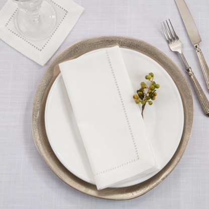 Dinner Napkin with Hemstitch Border Set Of 4