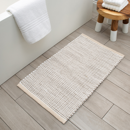 Toledo Bath Mat 100% Cotton 20" X 30"  Natural