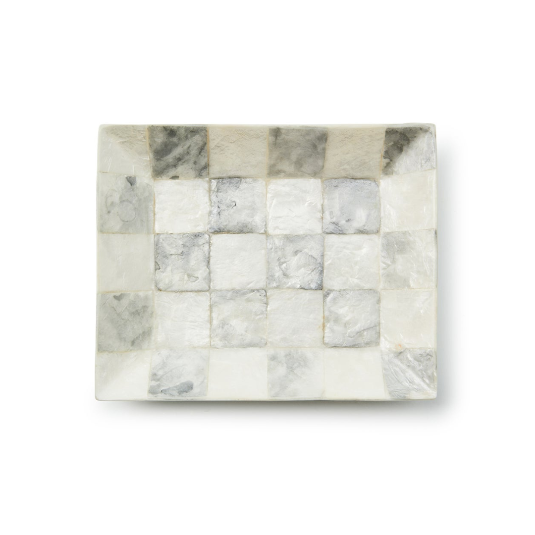Sterling Check Capiz Soap Dish