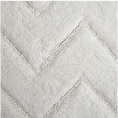 Alfombrilla de baño Chevron 100 % algodón blanco 20" x 64" g/m² 1830