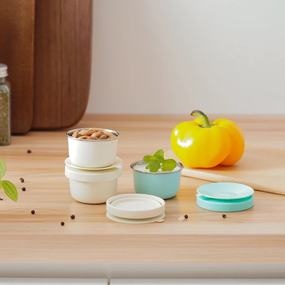 Stainless Steel Sauce Box With Silicone Suction Lid Cream