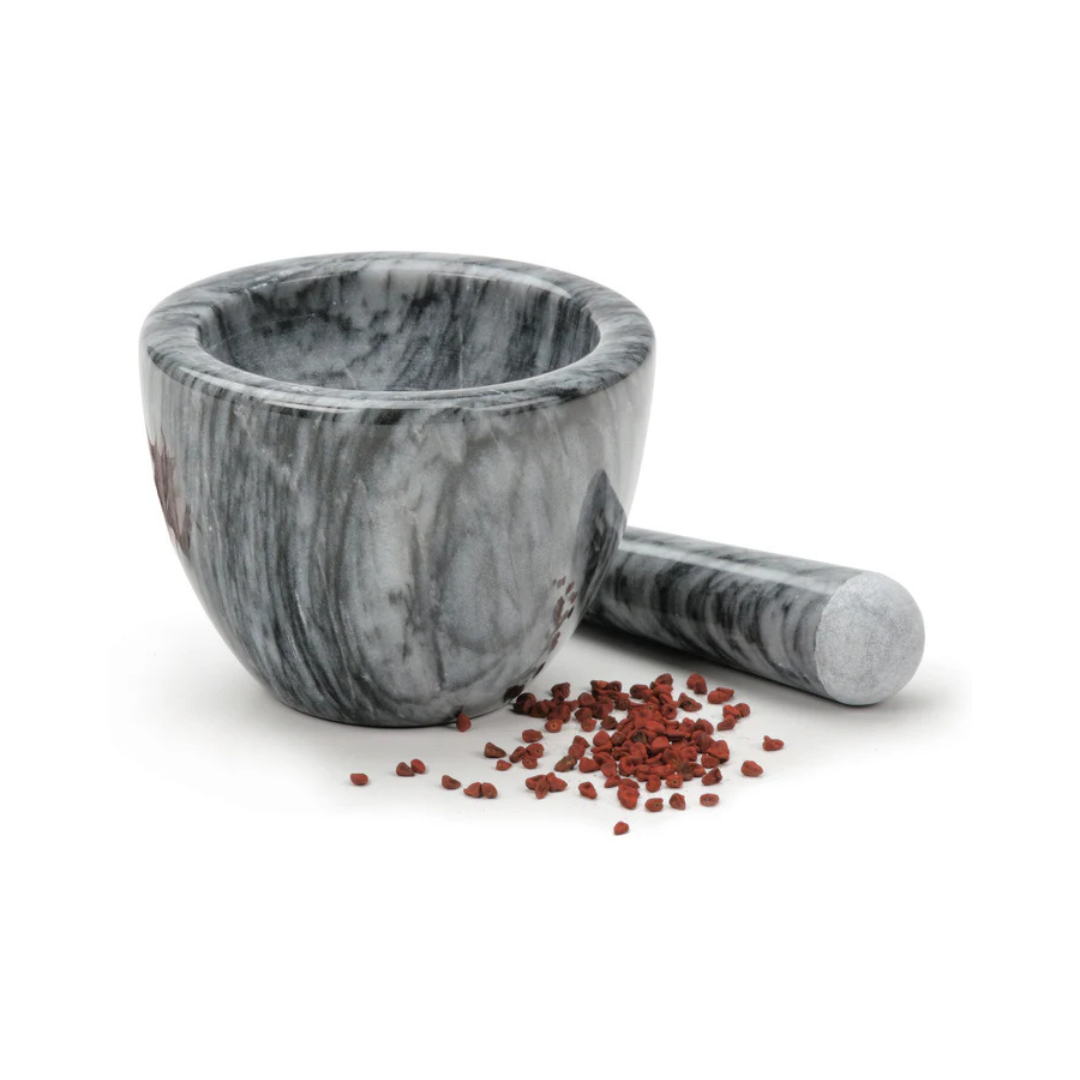 Marble Mortar & Pestle Gray