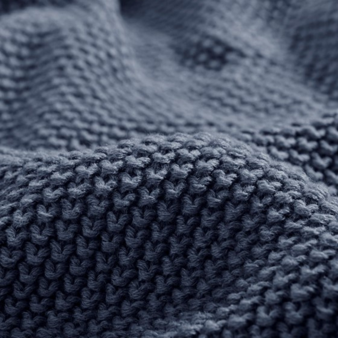 Bree Knit Throw - Indigo