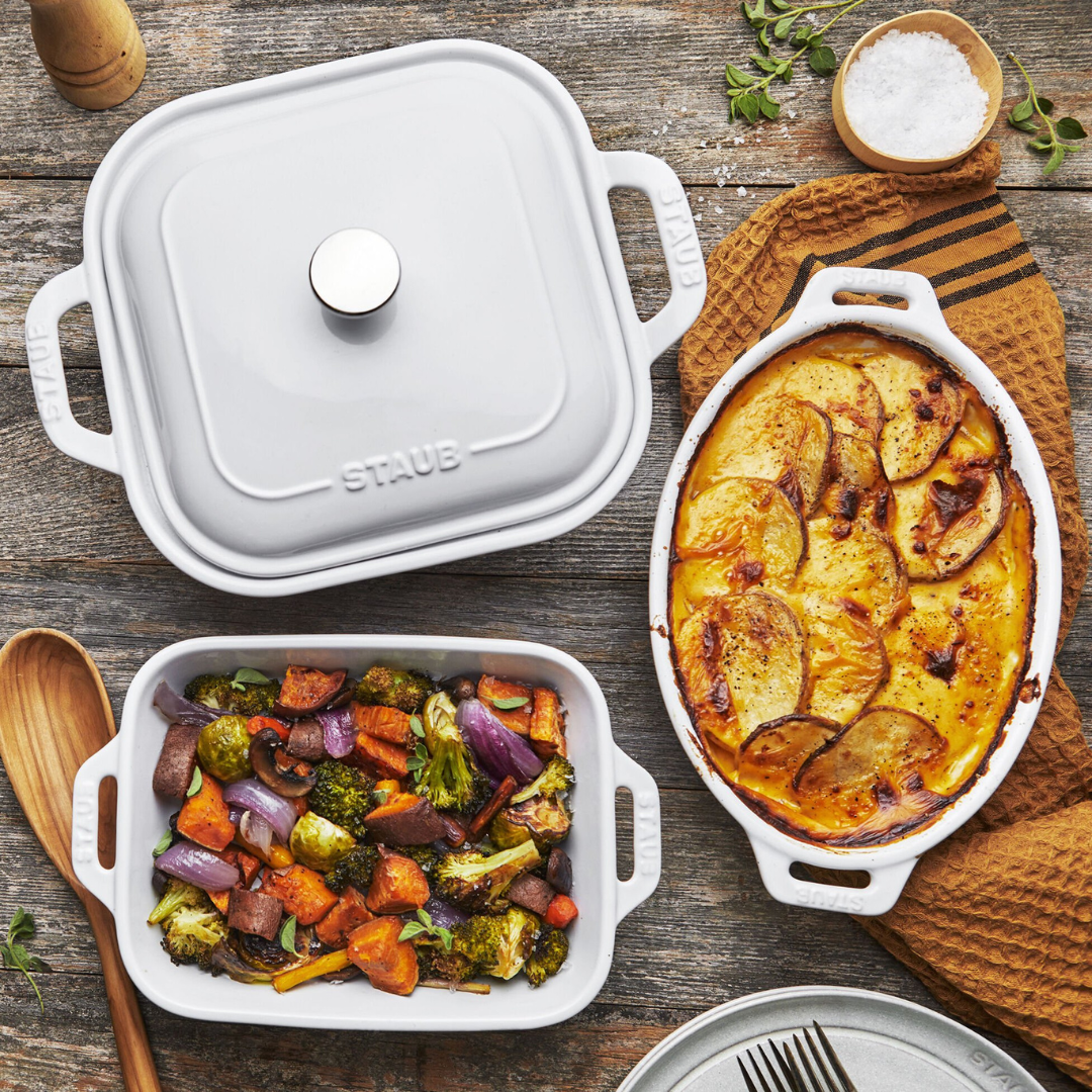 Staub Ceramic Mixed Baking Dish 4 Piece Set - White