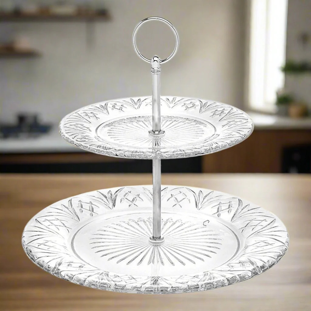 Dublin Crystal 2 Tiered Stand