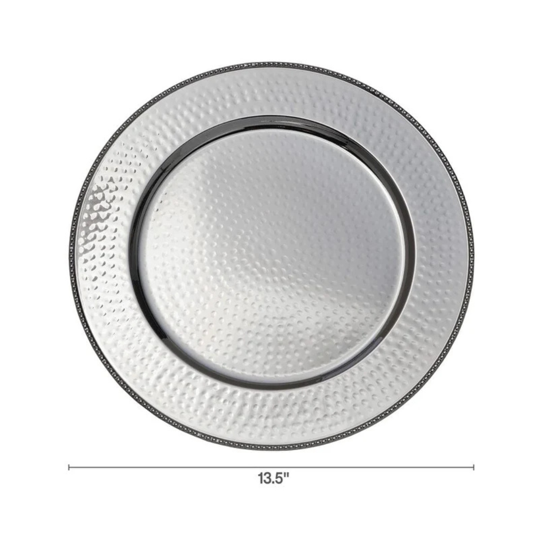 Silver Set of 4 Charger Plates
