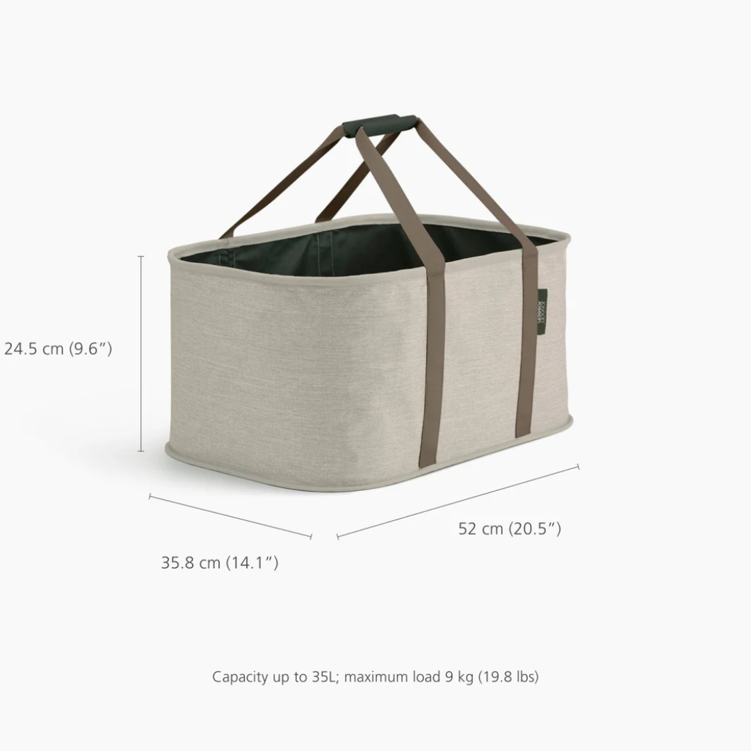 Hold-All™ Ecru Collapsible 35L Laundry Basket