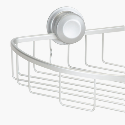 Aluma Suction Lock Corner Basket Silver