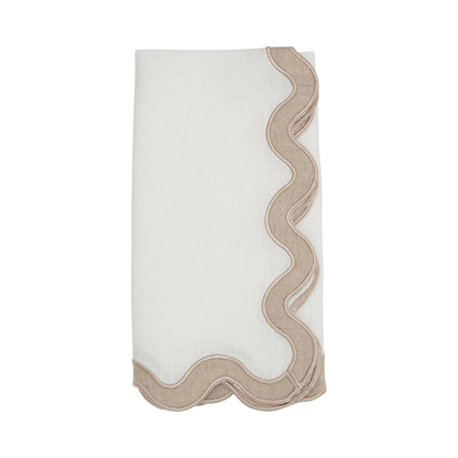 Stone Washed Scallop Napkin Set Of 4