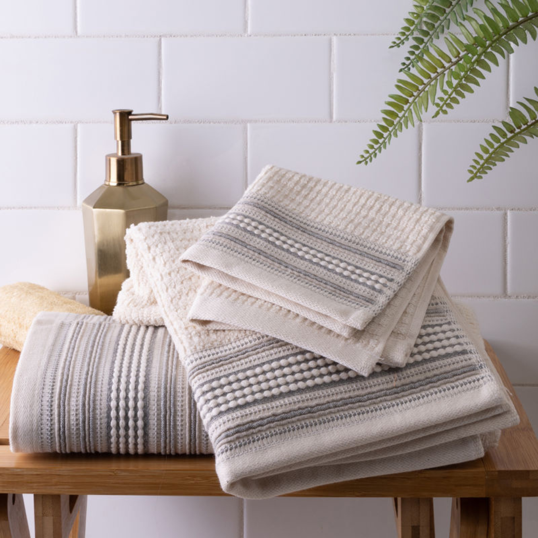 Amadora Hand Towel - Grey- Natural