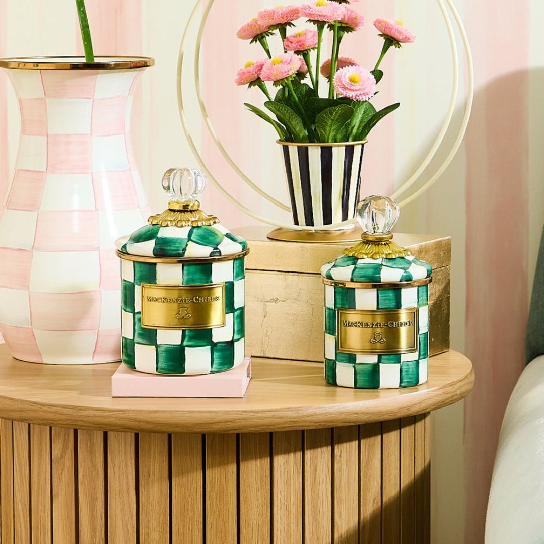 Emerald Check Demi Canister