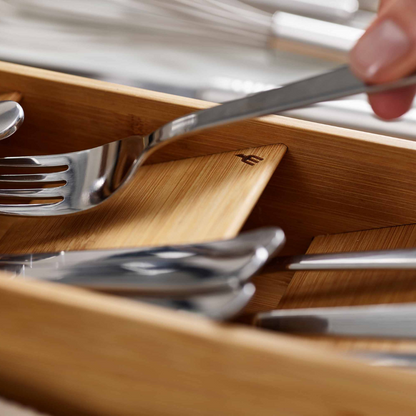 DrawerStore™ Bamboo Compact Cutlery Organizer